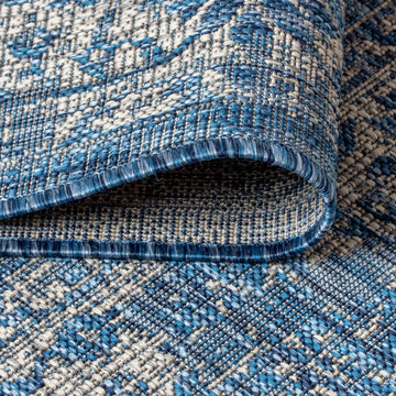 Tela Bohemian Textured Weave Floral Indoor/outdoor Area Rug